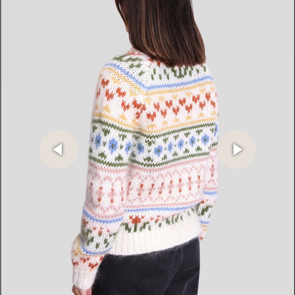 Samsoe Simone crewneck big knit Patterned Women's Sweater - Picture 4 of 13